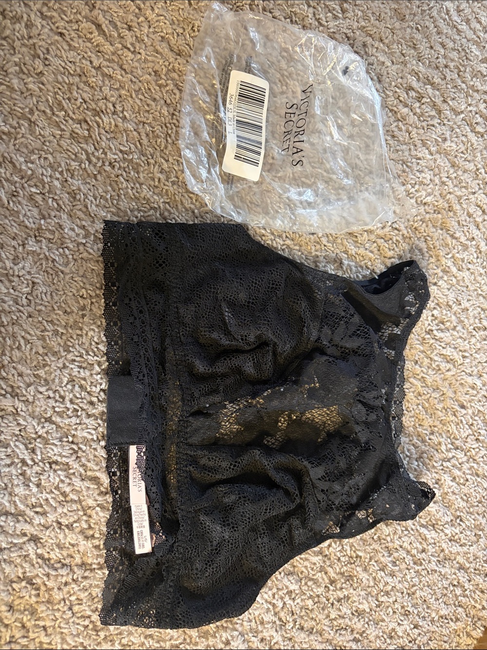 Victoria's Secret Black Lace Bralette - Delicate Sheer Design